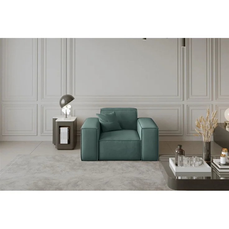 Sessel Designersessel CELES in Stoff Opera Velvet Petrol – Bild 1