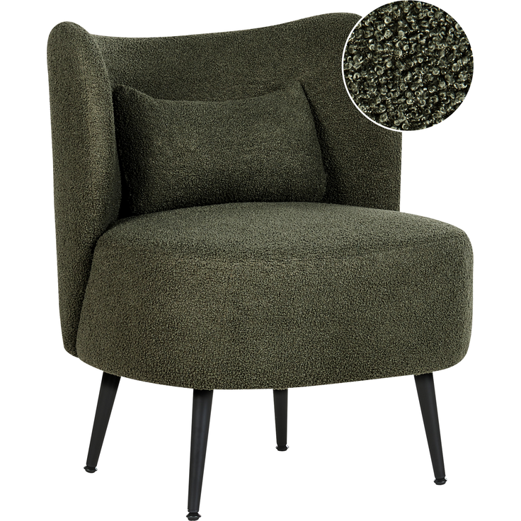 Sessel OTSBY Bouclé Dunkelgrün