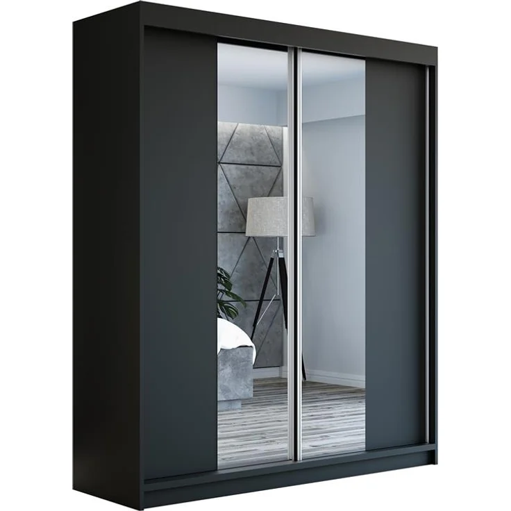 A&J MöbelLand Schwebetürenschrank ELEGANZA 180 cm 2-türig Schrank – Bild 1