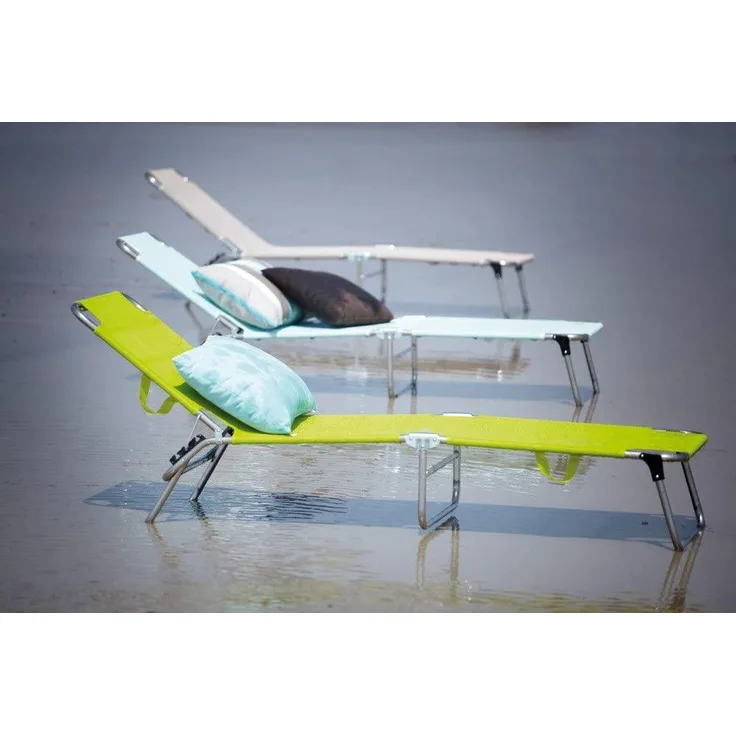 Dreibeinliege Amigo aus Aluminium, Aqua