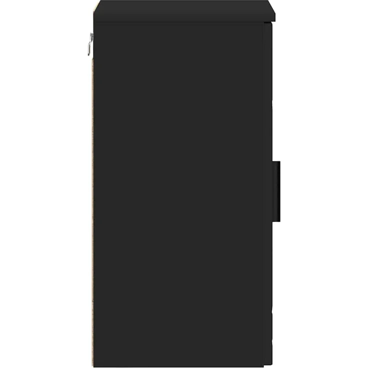 vidaXL Badezimmerschrank Wandmontiert Schwarz 30 x 31,5 x 61 cm 883345 – Bild 6