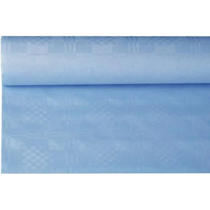 Papiertischtuch mit Damastprägung 8 m x 1,2 m hellblau