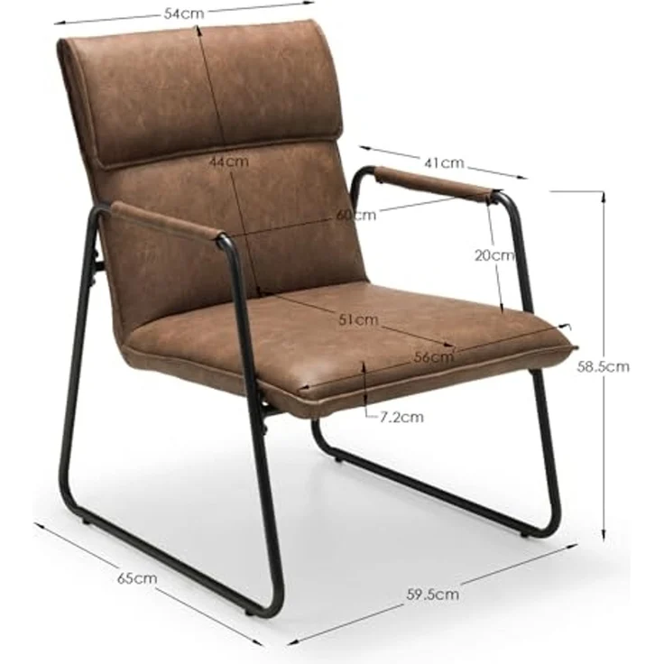 Julian Bowen Gramercy Stuhl, Braun/Schwarz – Bild 2