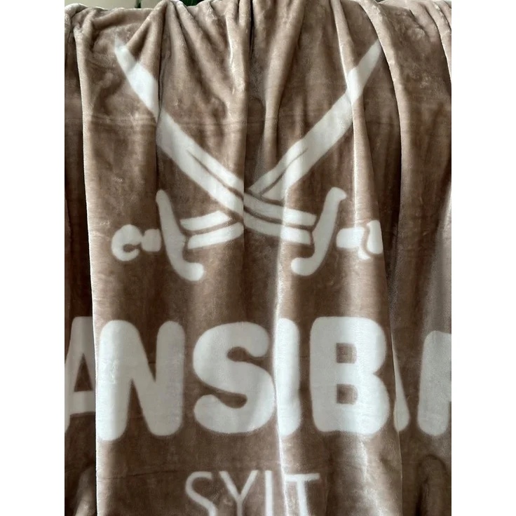 Sansibar 'Sylt' Wohndecke, Mikrofaser Fleece taupe/offwhite, 150 x 200 cm – Bild 2