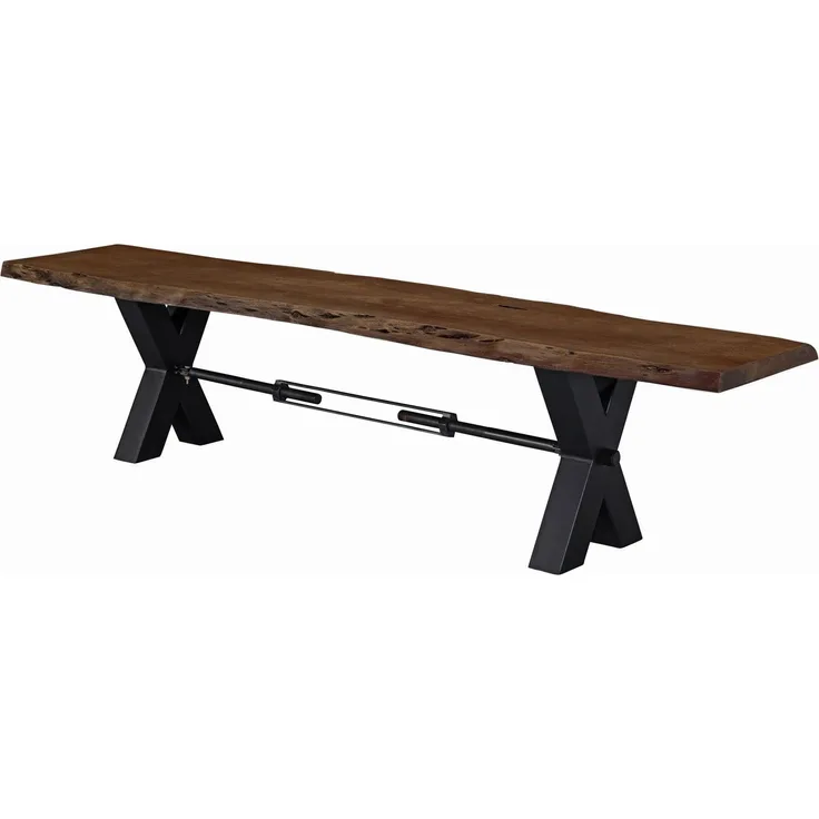 Bank Akazie 180x38x46 braun lackiert IRON LABEL #156