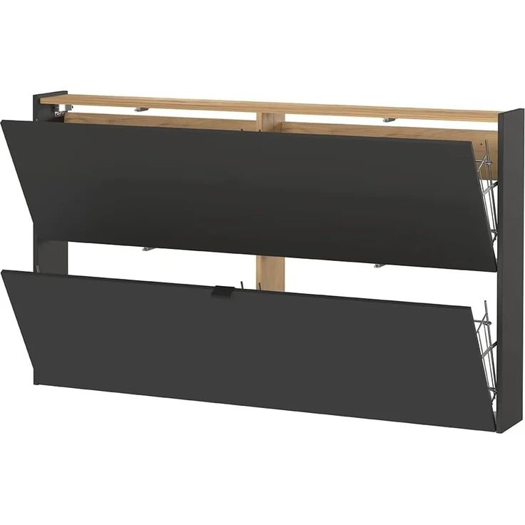 Lomadox Garderoben-Set ABERDEEN-01, (Spar-Set, 4-St), in grau mit Eiche, ideal für schmale Flure – Bild 4