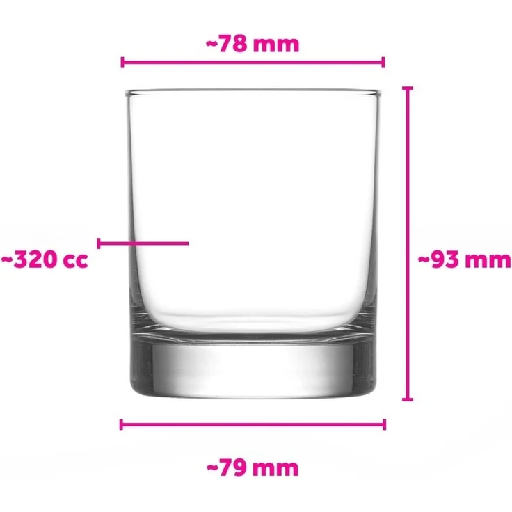 Hermia Concept 'LV-ADA382F' Whiskygläser-Set (6-teilig), Transparent, 7,8 x 7,8 x 9,3 cm, 320 ml – Bild 8
