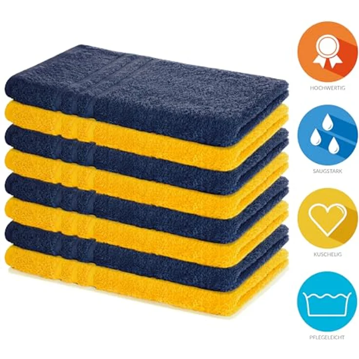 Lavea Handtuch Set Elena 50x100cm, Baumwolle (Set, 8-St), einzigartig weiche Frottee Handtücher für jeden Hauttyp geeignet – Bild 3
