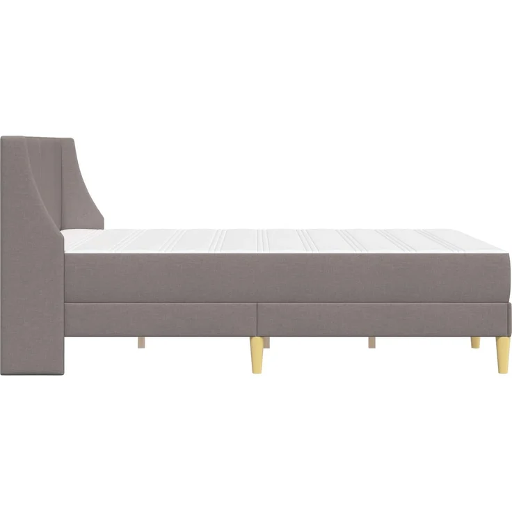 vidaXL Bettgestell mit Matratze Taupe 140 x 200 cm Polyester 3414742 – Bild 7