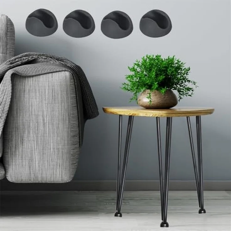 4x Fußbodenschoner für 12mm Hairpin Legs - Schwarz – Bild 3