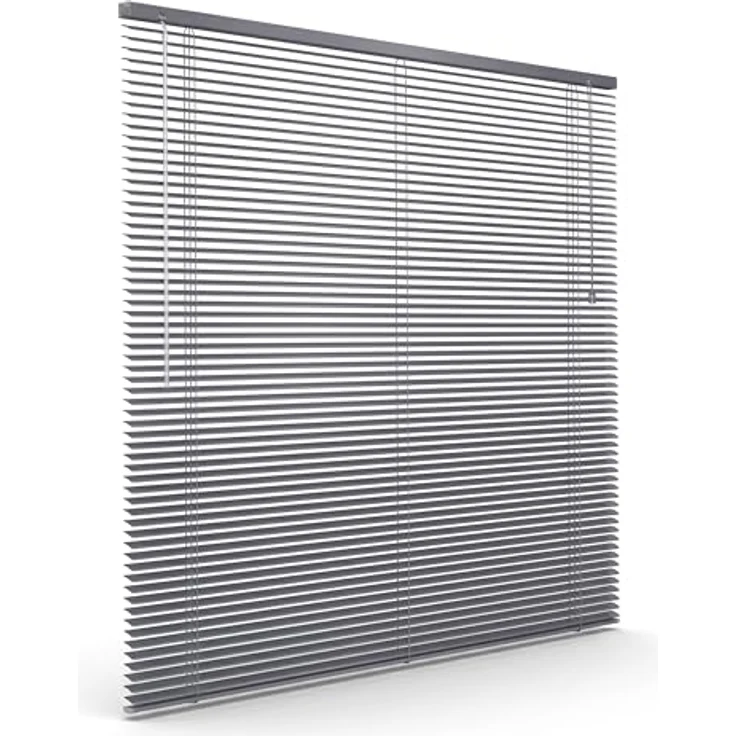 Victoria M. Aluminium Jalousie, 140 x 130 cm, Schiefergrau, Jalousie ohne Bohren, inkl. Klemmclips – Bild 1