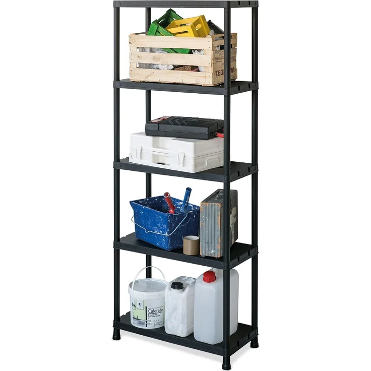 Ondis24 Regal, Lagerregal, 71 x 35 x 180 (H) cm, Steckregal, Kunststoffregal, 15 Zoll Schwerlastregal, bis zu 180 kg belastbar – Bild 9
