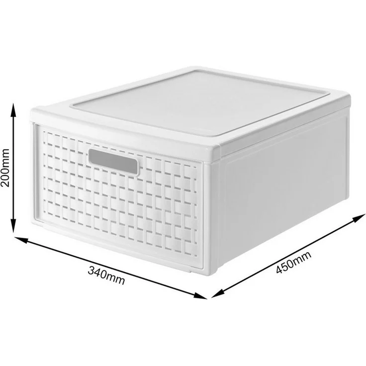 Rotho Schubladenbox Country groß, 19,2 L weiß – Bild 4