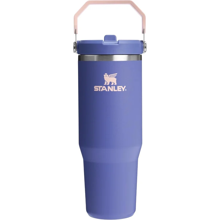 Stanley Flip Straw Tumbler 1.0 Trinkflasche Mit Strohhalm 0.89L - Thermosflasche Hält 12+ Stunden Kalt - Spülmaschinenfest - Sportflasche - Wasserflasche BPA Frei - Lupine