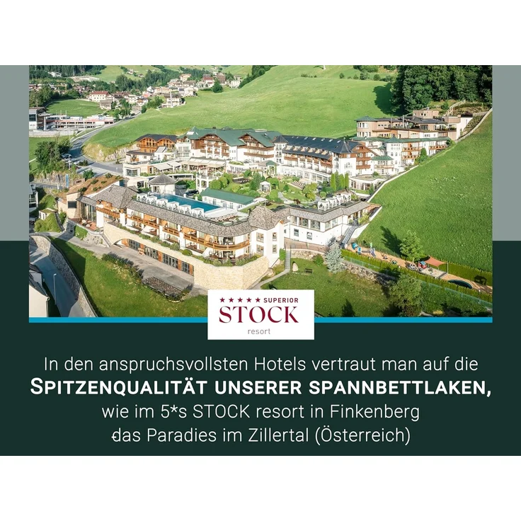 ZOLLNER Spannbettlaken, Double-Jersey, Gummizug: rundum, 100 x 200 cm, 100% Baumwolle, vom Hotelwäschespezialist – Bild 2