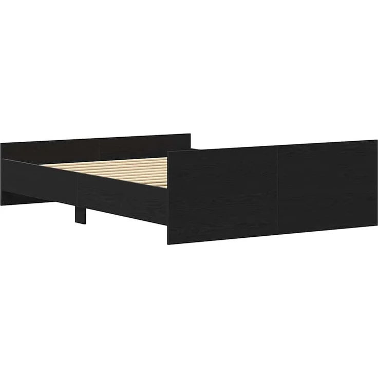 vidaXL Bettgestell ohne Matratze Schwarz Eichen-Optik 135x190 cm 3329325 – Bild 7
