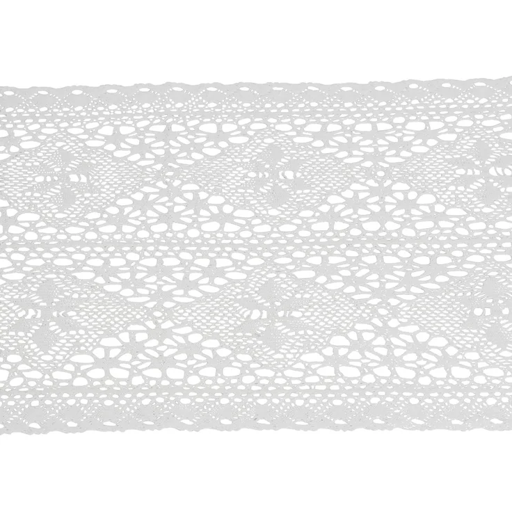 Tischläufer "Gehäkelt" in weiß, 40x140 cm, Mitteldecke in offwhite – Bild 4