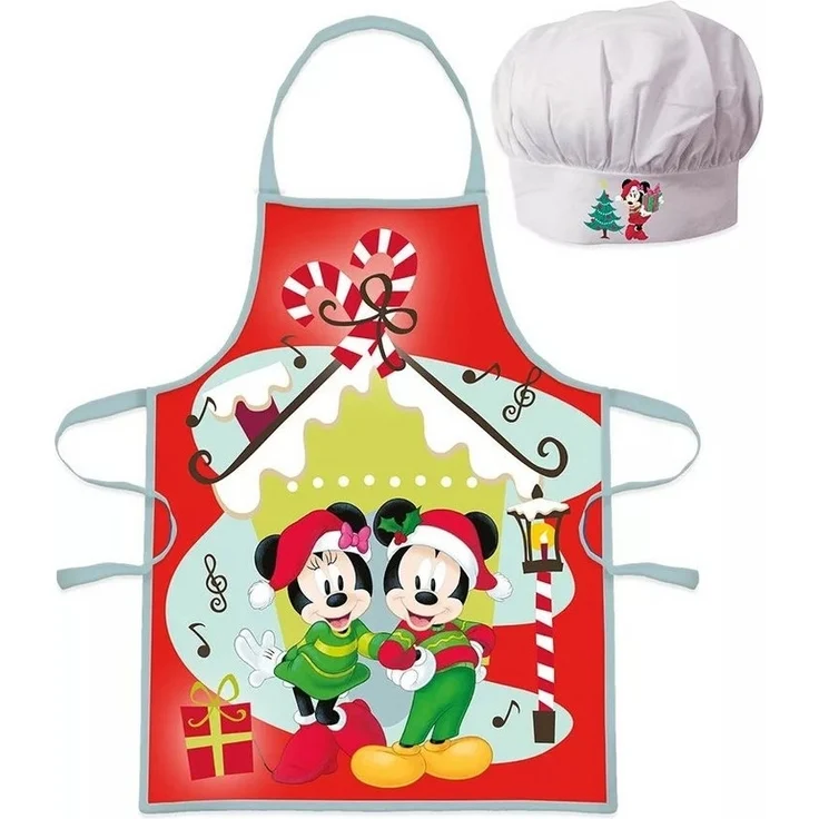 Disney Kochschürze Mickey Minnie Maus Kochschürze Weihnachten Unisex X-Mas Backset – Bild 3