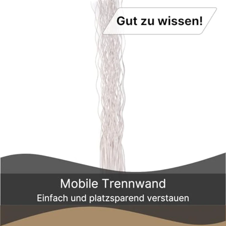 DESIGN DELIGHTS Paravent RAUMTEILER "WAVE", Weidenholz, 170x40cm (HxB), Paravent, Trennwand – Bild 6