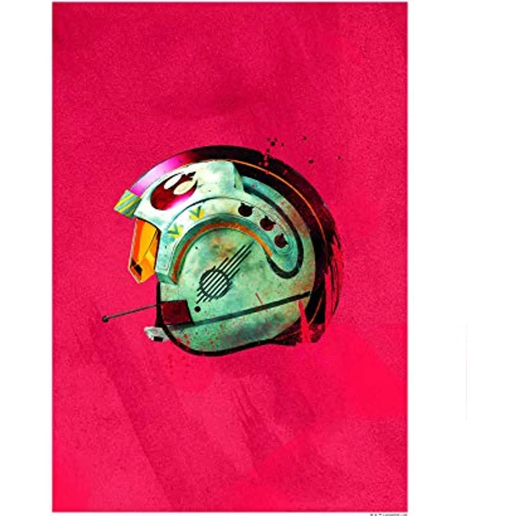 Komar Wandbild | Star Wars Classic Helmets Rebel Pilot | Kunstdruck 30 x 40 cm, bunt, fotorealistische Druckqualität, ohne Rahmen – Bild 1