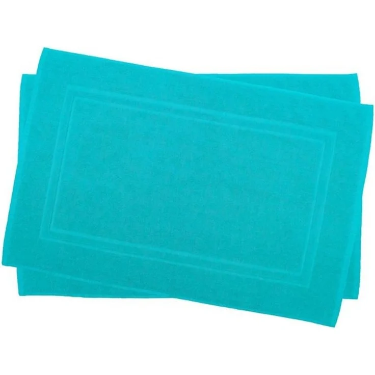 Julie Julsen Badematte 2-Badematte-Türkis-50 x 40 cm, Baumwolle, Doppelrahmen – Bild 2