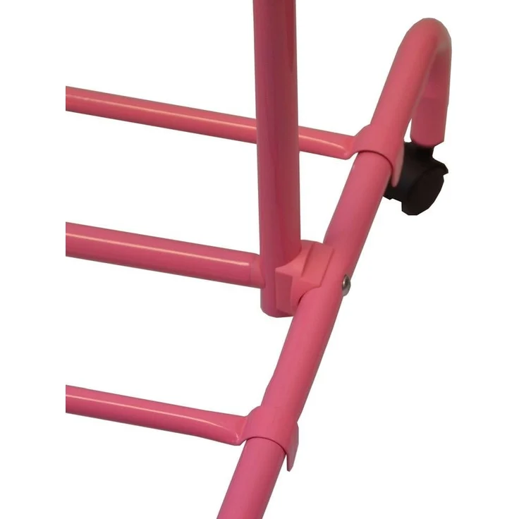 Home Vida Verstellbarer Kleiderständer für Einzelkleiderständer, Rosa – Bild 4