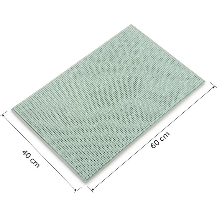 Blumtal Badematte Chenille weicher Badezimmerteppich, strapazierfähig, rutschfest, Polyester, Läufer, 40°C maschinenwaschbar – Bild 3