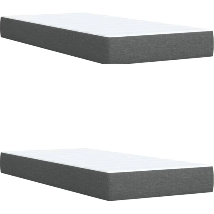 vidaXL Boxspringbett mit Matratze Dunkelgrau 200x200 cm Stoff 3294478 – Bild 11