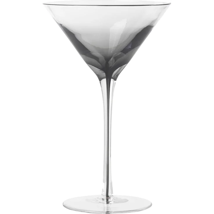 Broste Copenhagen Cocktailglas Smoke Martiniglas grey 18,9cm, Mundgeblasenes Glas, Smoke Martiniglas – Bild 1