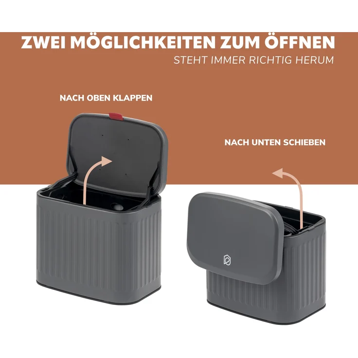 eluno Mülleimer Küchen- und Badabfalleimer, 4 Liter Fassungsvermögen – Bild 5