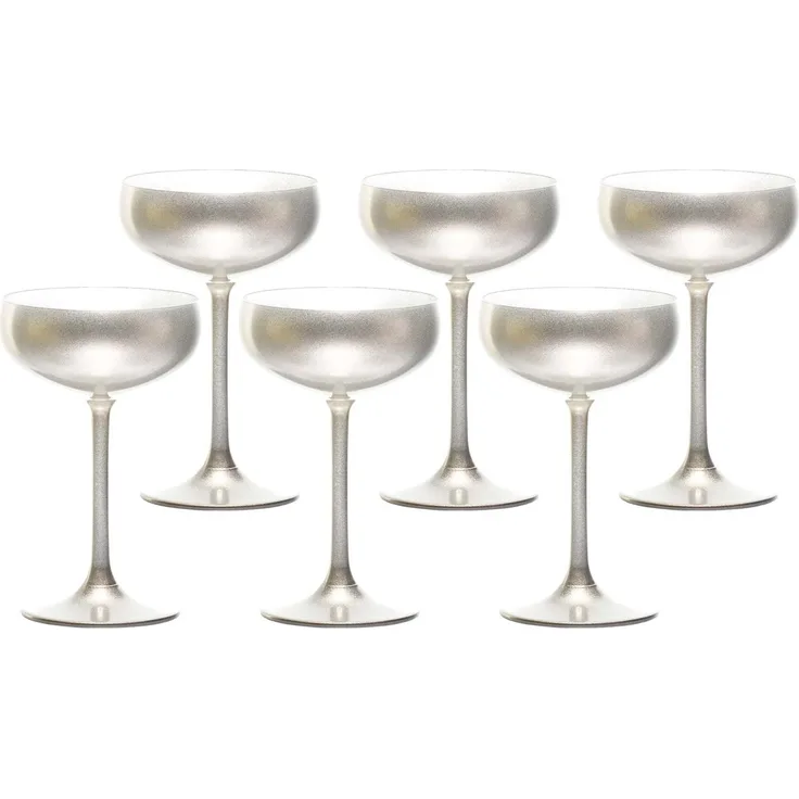 Stölzle Lausitz ELEMENTS Sektschale Silber 6er Set