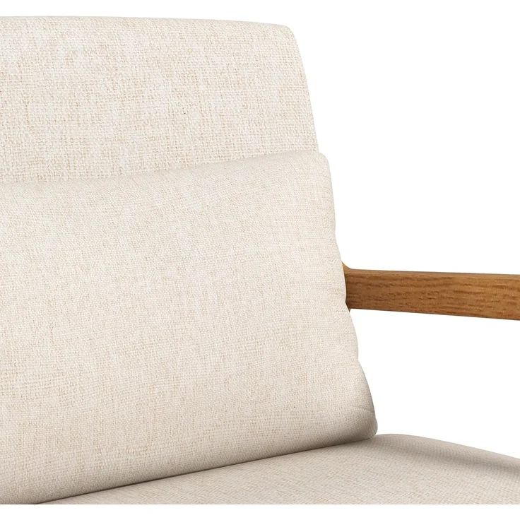 HOMCOM Schaukelstuhl Schwingsessel Relaxsessel mit weicher Polsterung (Schaukelsessel, 1 St), für Schlafzimmer, Wohnzimmer, Creme – Bild 8