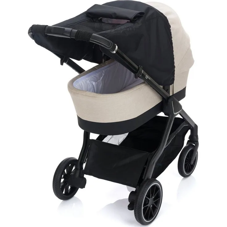 Fillikid Kinderwagen-Sonnenschutzhülle Sonnenschutz Deluxe, schwarz melange, für Kinderwagen & Buggys