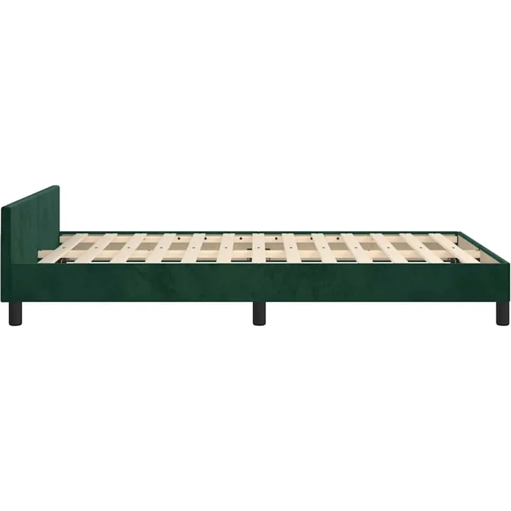 Einzelbettgestell Design für Erwachsene ohne Matratze Dunkelgrün 120x200 cm Samt d4782e – Bild 6