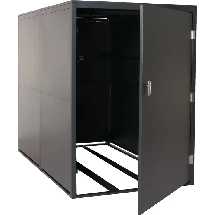 Mendler 2er-Fahrradgarage HWC-L56c, abschließbar, Metall Anthrazit, 160 x 113 x 209 cm – Bild 9