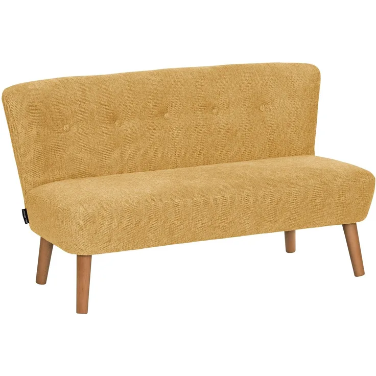 Kindersofa 2-Sitzer Katya Flachgewebe gelb