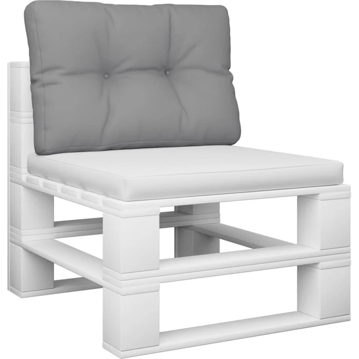 vidaXL Palettenkissen Grau 60x40x12 cm Stoff 360558 – Bild 2
