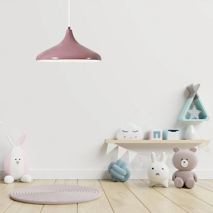 Bamyum Pendelleuchte Bamyum Pendelleuchte Durchmesser 35 cm E27 Metall Moderne Lampe, ohne Leuchtmittel – Bild 3