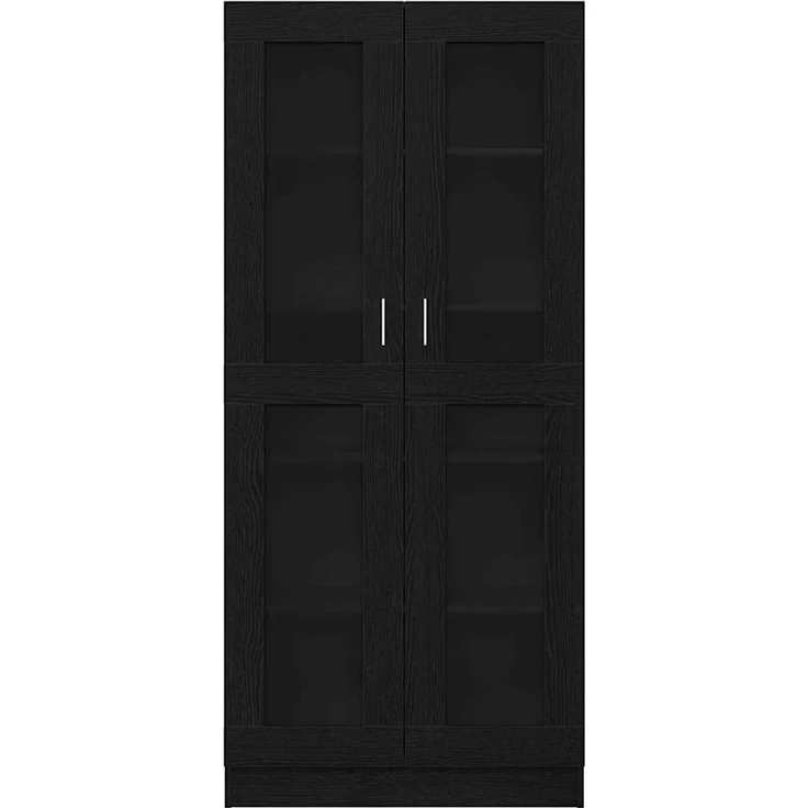 vidaXL Bücherregal 82,5 x 30,5 x 185 cm Schwarz Eichen-Optik 3329277 – Bild 7