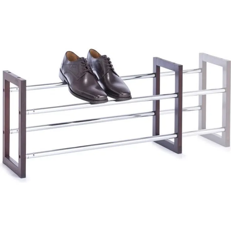 Zeller Schuhregal Schuhablage Ausziehbar Schuhständer Stapelbar Metall,Holz
