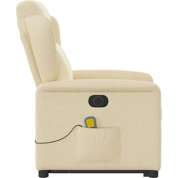 vidaXL Elektrischer Massagesessel mit Aufstehhilfe Creme Stoff 3303172 – Bild 5