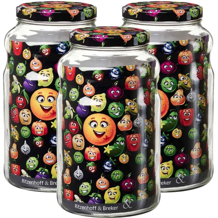 Ritzenhoff & Breker Smile Vorratsglas 2,65 l 3er Set – Bild 1
