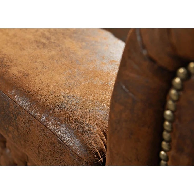 Sofa 203x86x72 braun CHESTERFIELD – Bild 5