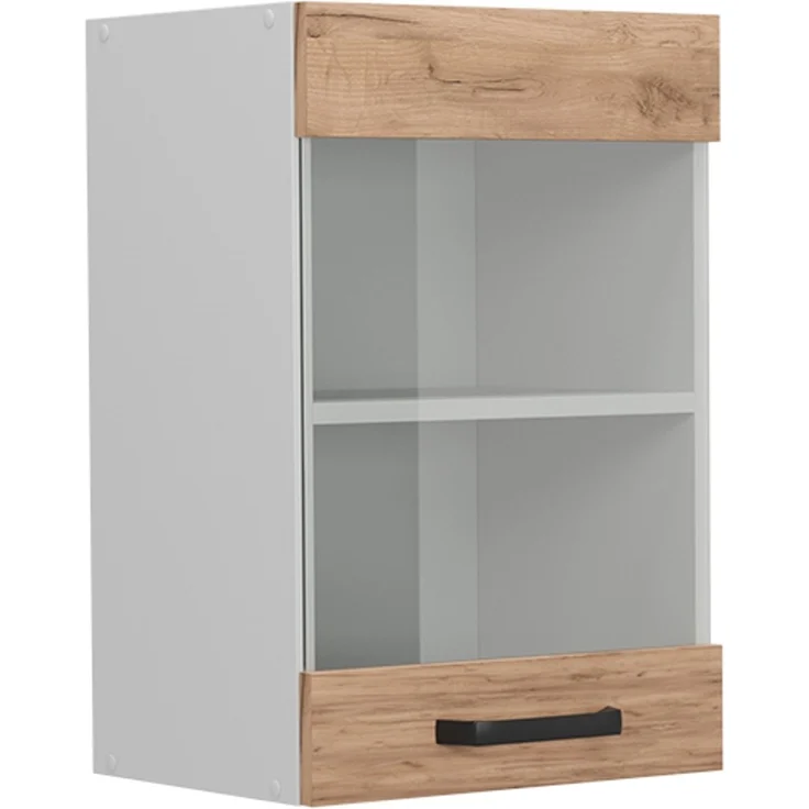 Küchenfront R-Line Goldkraft Eiche 39.6 x 59 cm Möbelfront für den Hängeglasschrank Vicco – Bild 5