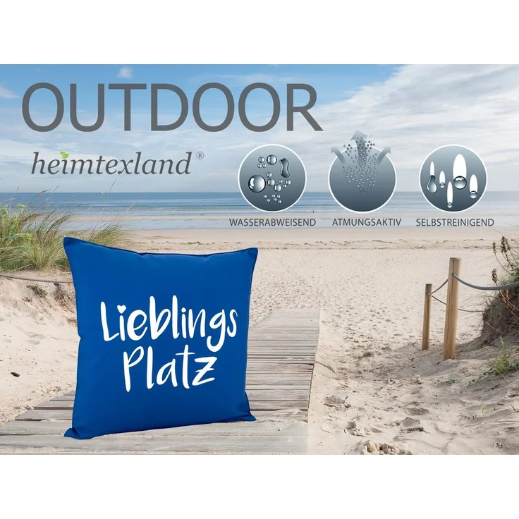 heimtexland Dekokissen Outdoorkissen Garten Deko Outdoor Kissen Maritim, schmutz- und wasserabweisend – Bild 2