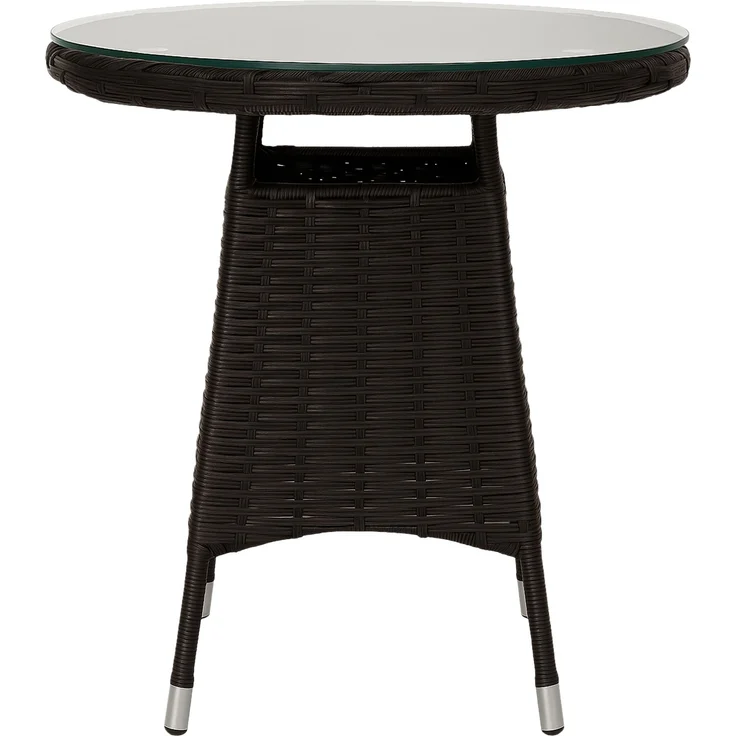 Outdoor Sitzgruppe RIRAM - Kunststoff Dunkelbraun 110x110x84 cm | Gartenmöbelset 2 Personen Poly Rattan Balkonmöbel Set Bistrotisch Terrassenmöbelset – Bild 7