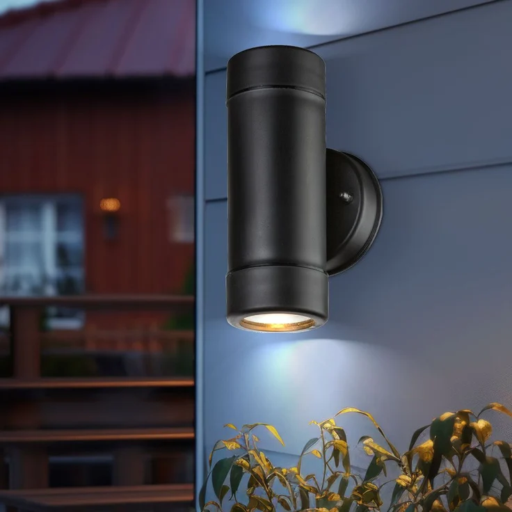 2er Set LED Wandleuchten in Schwarz für den Garten COTOPA – Bild 6