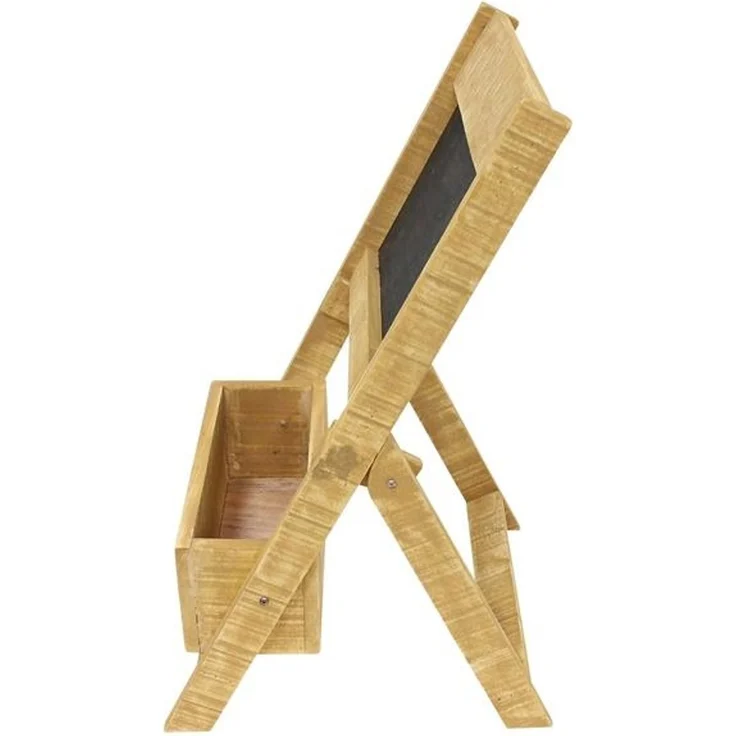 Tafel mit Pflanzkasten, klappbar, 67 cm hoch, Kreidetafel mit Blumenkasten, Kundenstopper – Bild 5