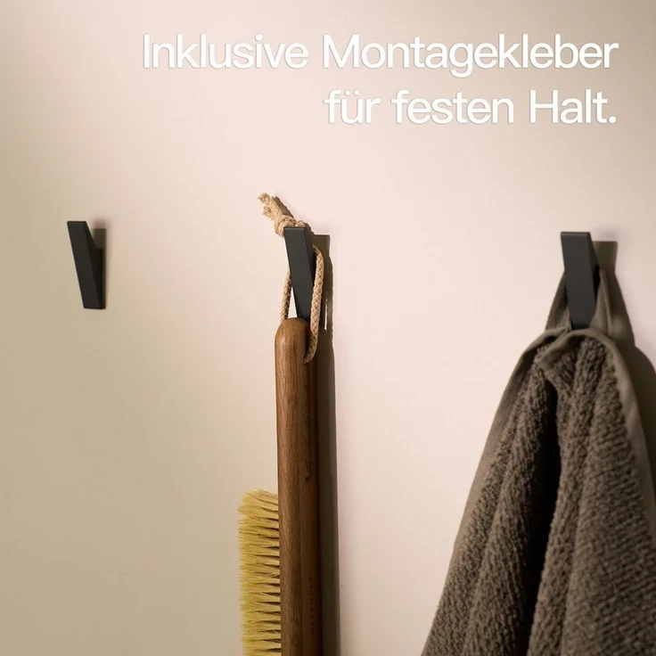 Designfabrik Hamburg Handtuchhaken DFHH KH, (4x Wandhaken), rostfrei, pulverbeschichtet, eloxiert, sandgestrahlt – Bild 4