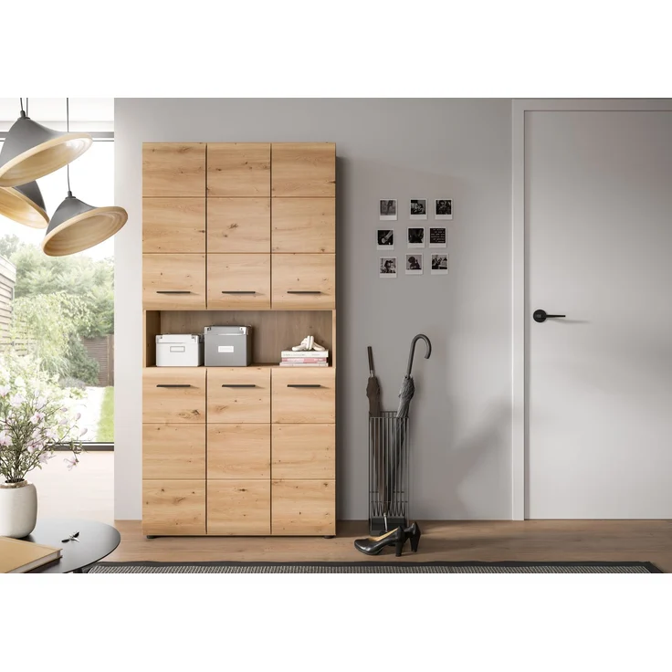 Mehrzweckschrank (B/H/T: 90x185x30 cm) in Artisan Oak Nachbildung und Artisan Oak Nachbildung – Bild 7